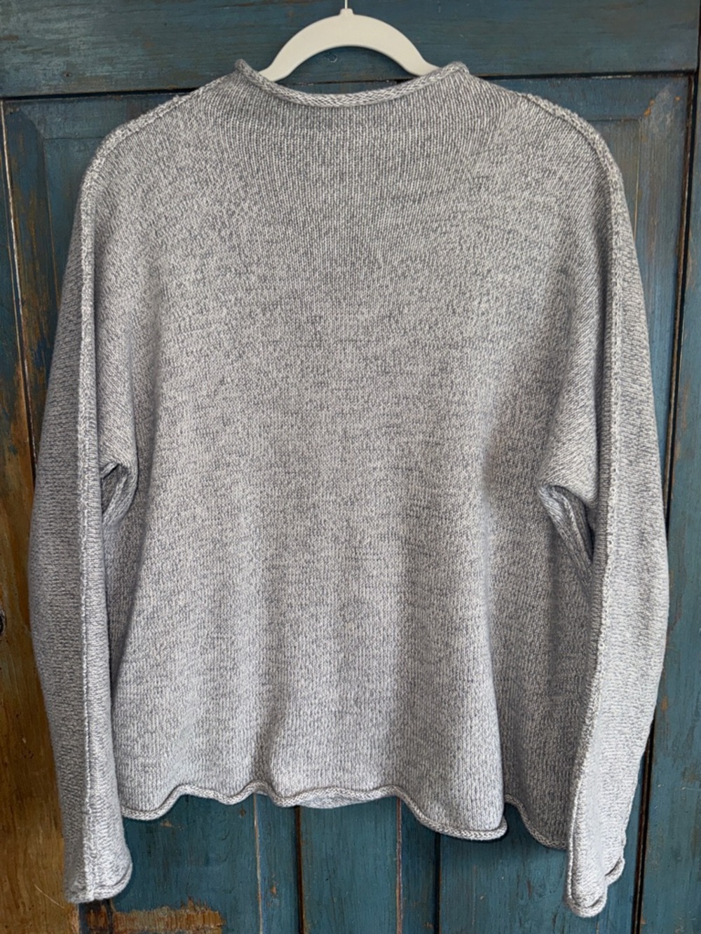 Frank & Eileen M Light Grey Melange Japanese Cotton sweater. Like New.